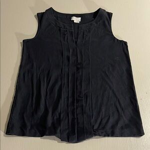 Kate Spade Black Silk Sleeveless Pleated Blouse- Size XS